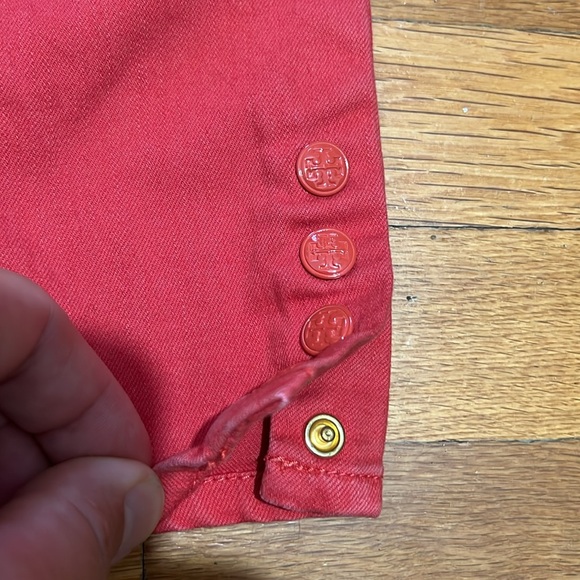 Tory Burch Emmy Ankle Skinny Jeans in Ruby Red, size 24 - Picture 10 of 16